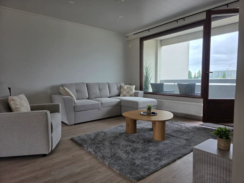 Three bedrooms and balcony, 4 guests · A17 – Tertunkulma apartments Varkaus, Varkaus · 3