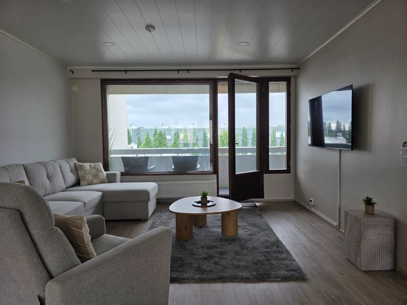 Three bedrooms and balcony, 4 guests · A17 – Tertunkulma apartments, Varkaus